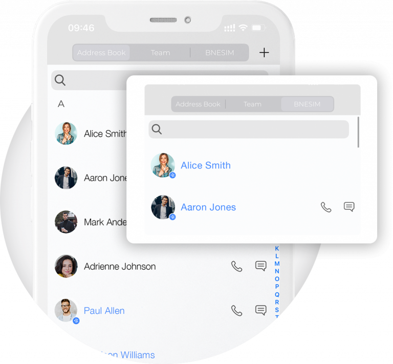 SYNCHRONIZED PHONE BOOK