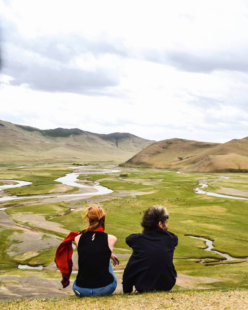 Today we hiked into Orkon valley. The landscape is home of many nomadic families.…