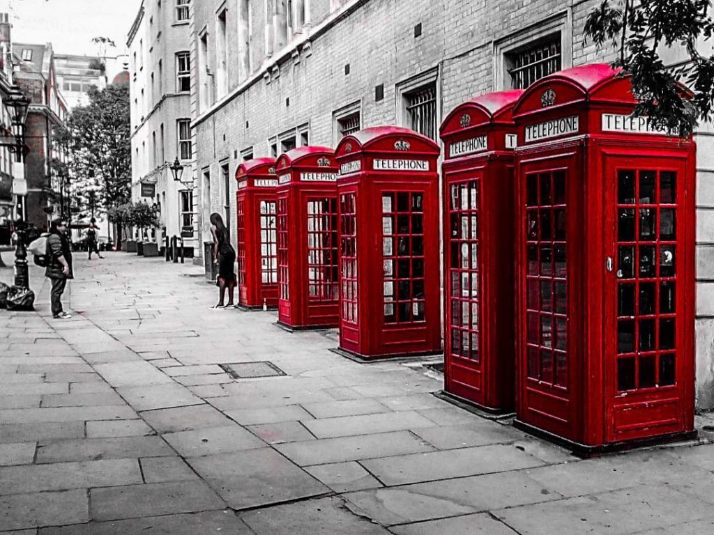 Red Box ️ • The red telephone box, a telephone kiosk for a public…