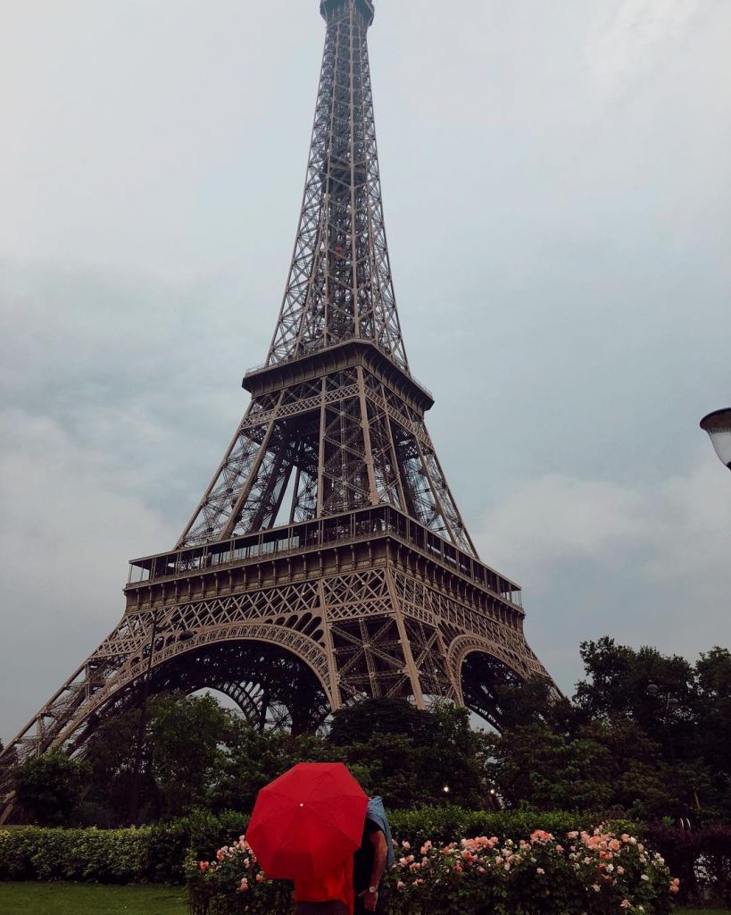 Paris in the rain ️ This is the second time I’ve seen the Eiffel&hellip;