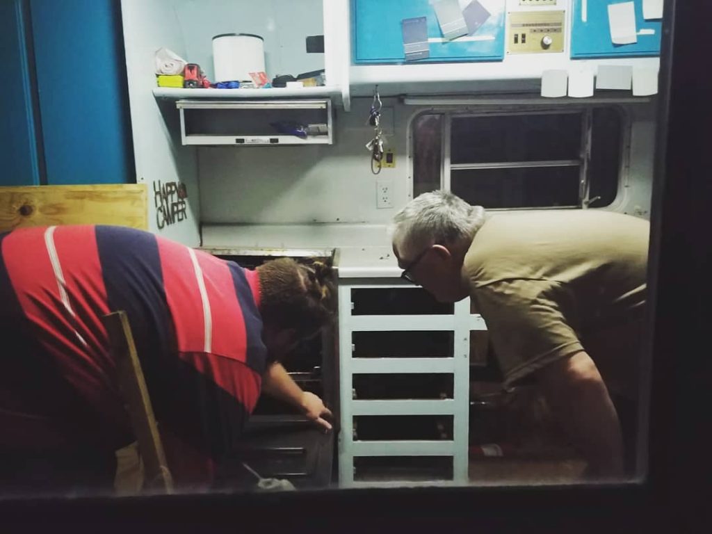 Finally got the kitchen out! Everything is stripped! Time to finish ripping that floor&hellip;