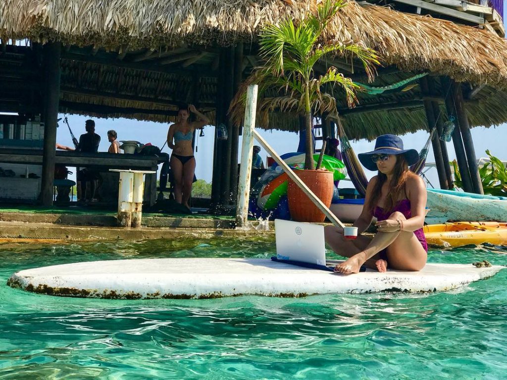 Caribbean paradise , coffee ️ , laptop … the perfect combo for a great…