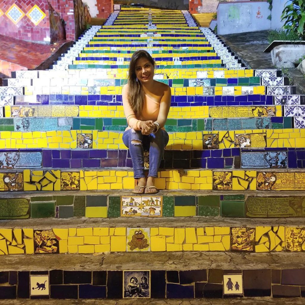 “Selaron Stairs”, the set of unique world-famous mosaic steps in Rio de Janeiro ????????…