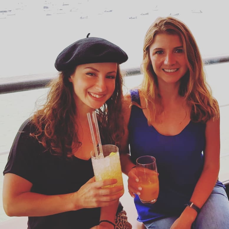 We loved this cocktail bar overlooking the sea. #girlpower #friendship #bnesimppl