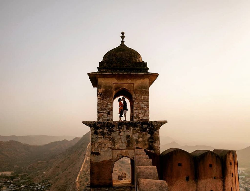 This old tower is part of the old wall in Amer and really gives…