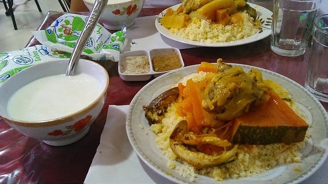 On Fridays it’s a tradition to eat couscous in Morocco, such as this stewed…