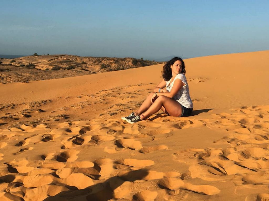 It’s like wishing for rain as I stand in the desert #sanddunes #sunrise #discovervietnam…