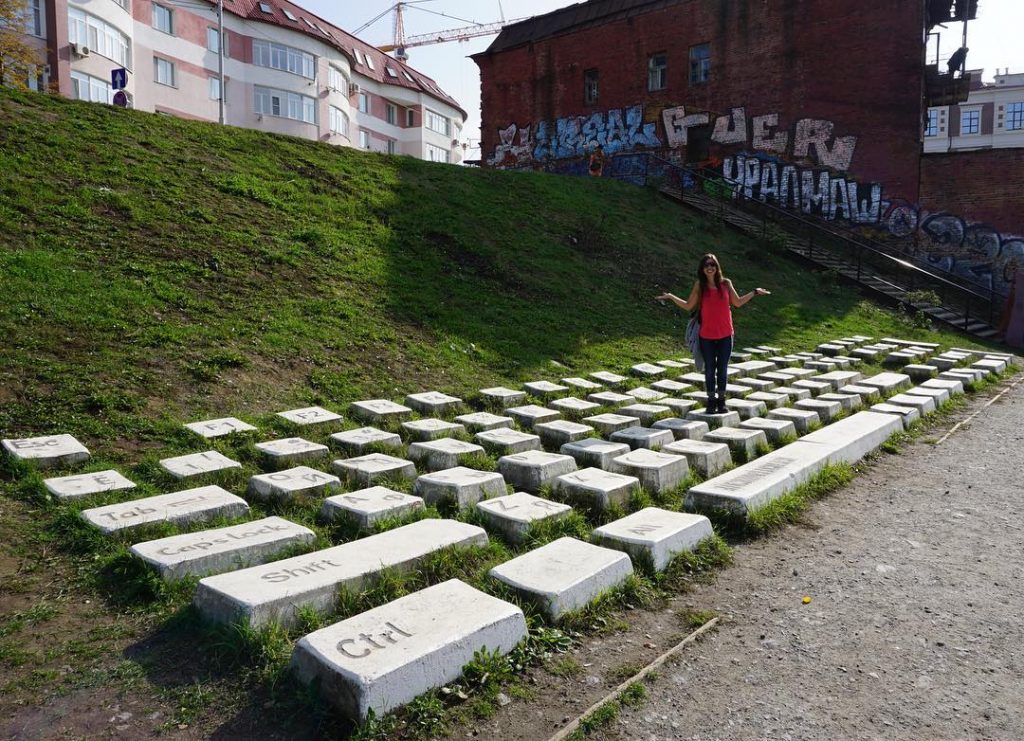 Trans-Siberian life. First stop Yekaterinburg. Keyboard Monument. . . . . . . .&hellip;