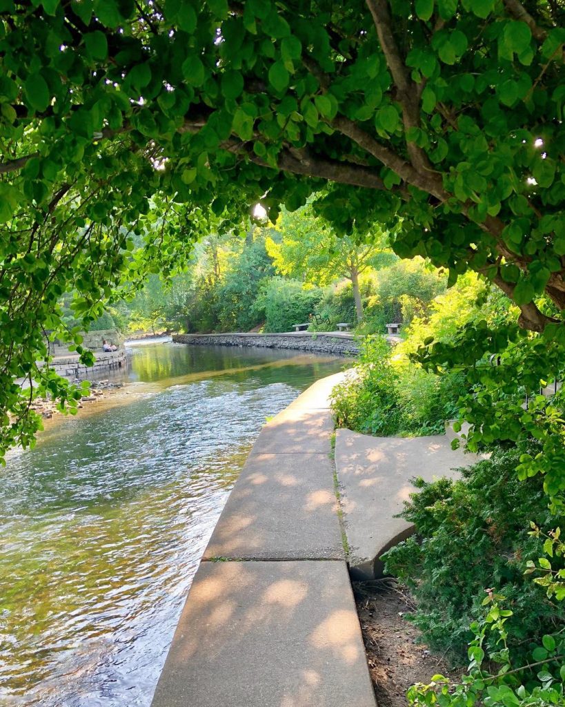 A green . : ©BigDigitalArt 2018 . #Naperville #Illinois #sunset #goldenhour #sundown #riverwalk #shareyoursuburb&hellip;