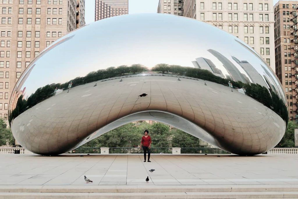 It was just me and the pigeons at the bean calling all early risers&hellip;