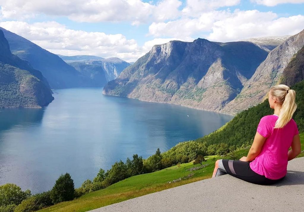 Aurlandsfjord, Norway ???????? ⠀⠀⠀⠀⠀⠀ These #fjord views are stunning #stunning #view #viewgoals #norway #roadtrip&hellip;