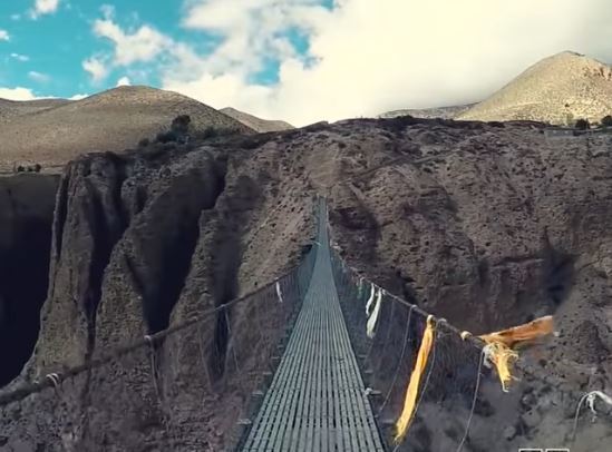 The longest Kushma-Gyadi Suspension Bridge, Nepal #landscapstyles #folkmagazine #chicago #exklusiveshot #nepal #visualsofearth #beautifuldestinations #ilovetravel&hellip;