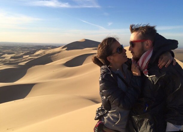 Highest dune In the heart of Gobi desert. Love in the sand. . .&hellip;