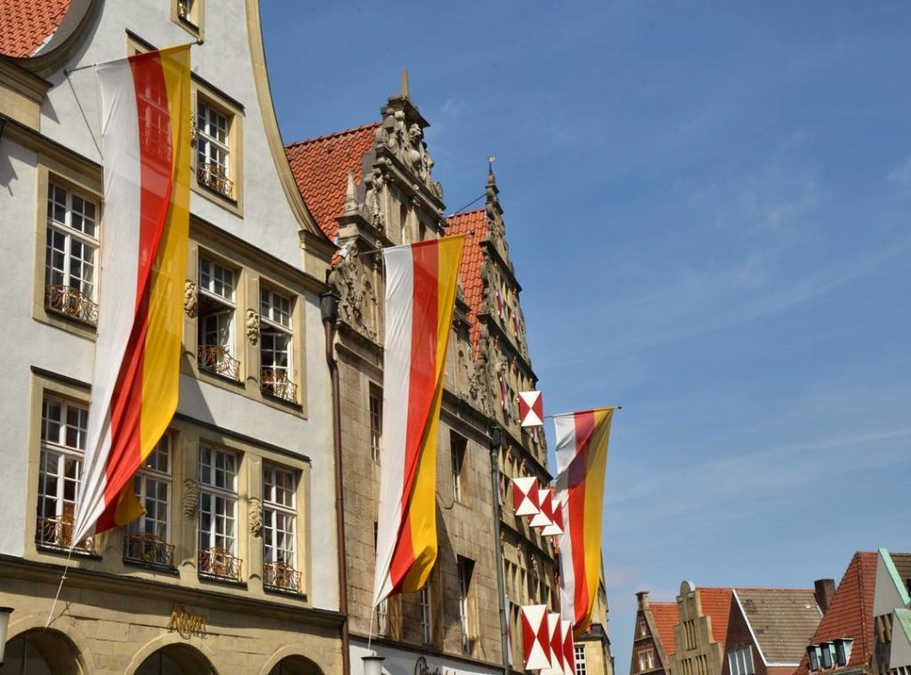 The city flag of beautiful Münster was flying proudly when we visited this lovely&hellip;
