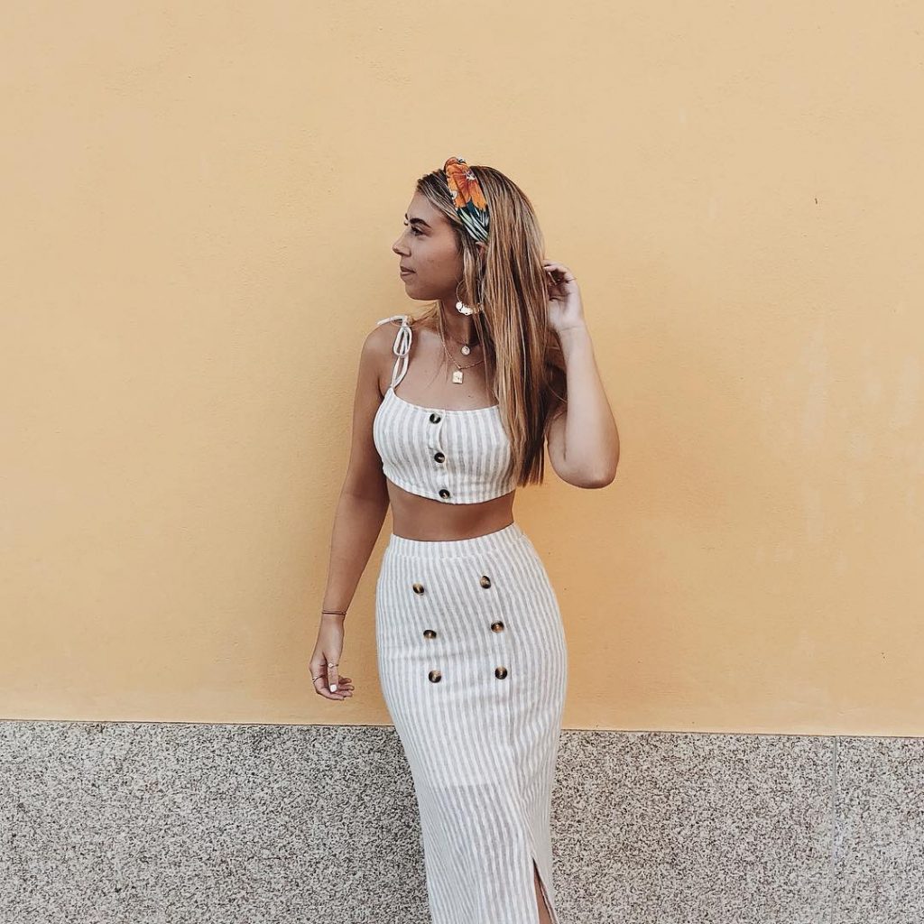 [wearing two piece: @leftiesofficial Accessories: @stradivarius and @bohomoon ]