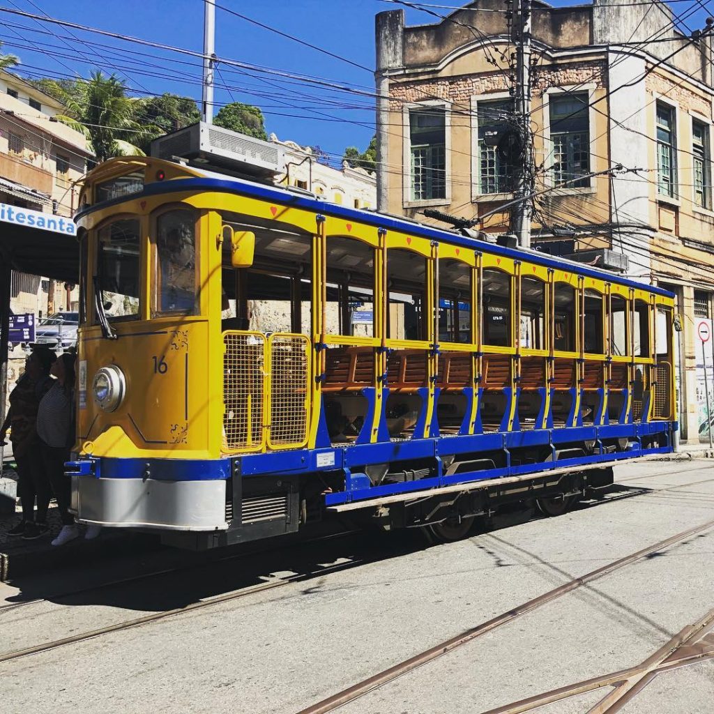 Yellow tram in Santa Teresa • • • • • #inviaggio #wanderlust #traveladdict #mondoaeroporto…