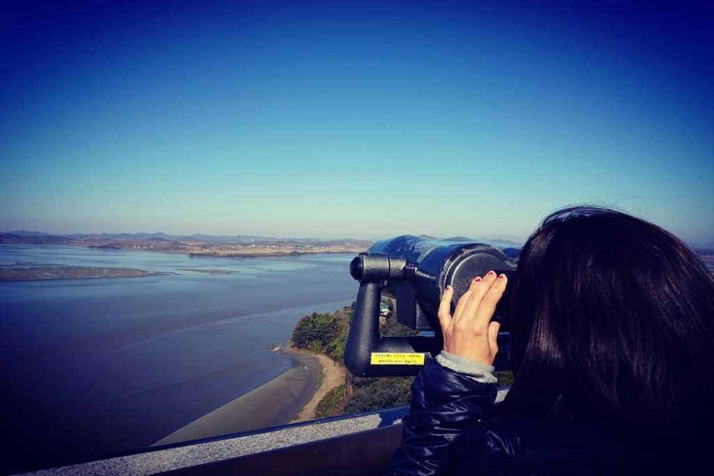 From this point we could see the Han river that separates the two countries…