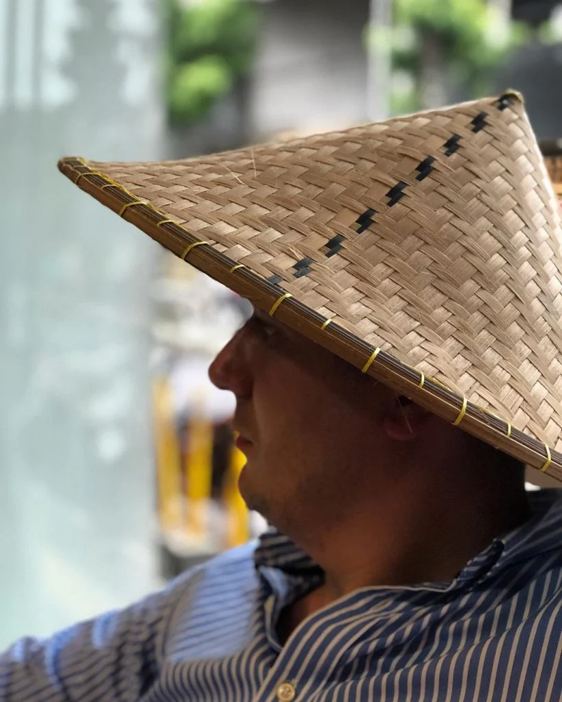 When you have rice on your head‍ rice hat #bali ‍️Discover my Journey around&hellip;