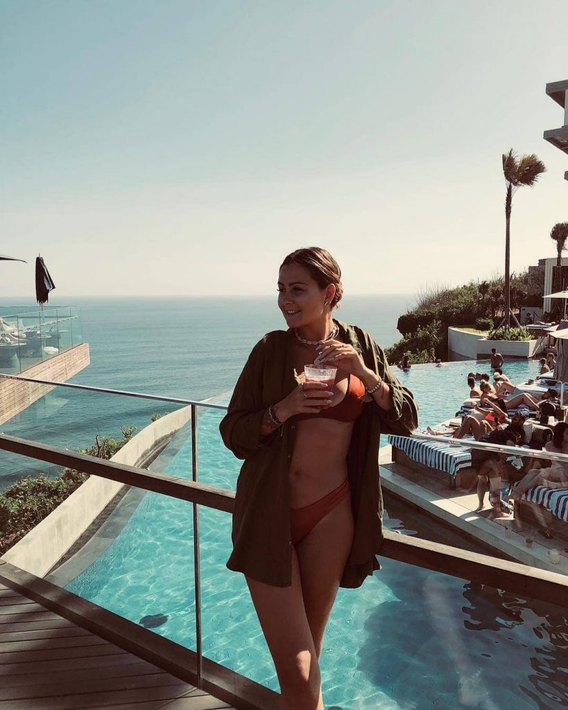 Stunning view beach club in Bali pool wide ocean background. have you been there&hellip;