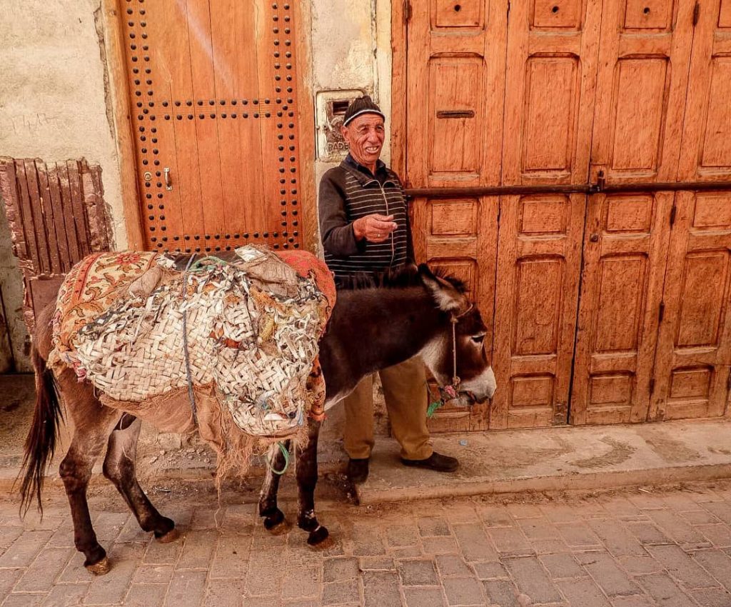 A man selling his magic carpets on the streets of Marrakesh ????‍️