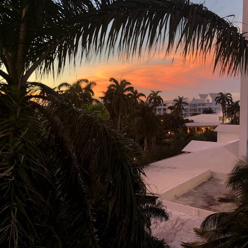 Feeding our eyes from our bedroom with this beautiful red sky at Jamaica. ????????&hellip;
