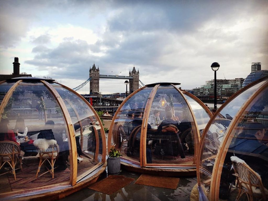 Even when it’s grey, London can look really pretty! And the igloos were sooo…