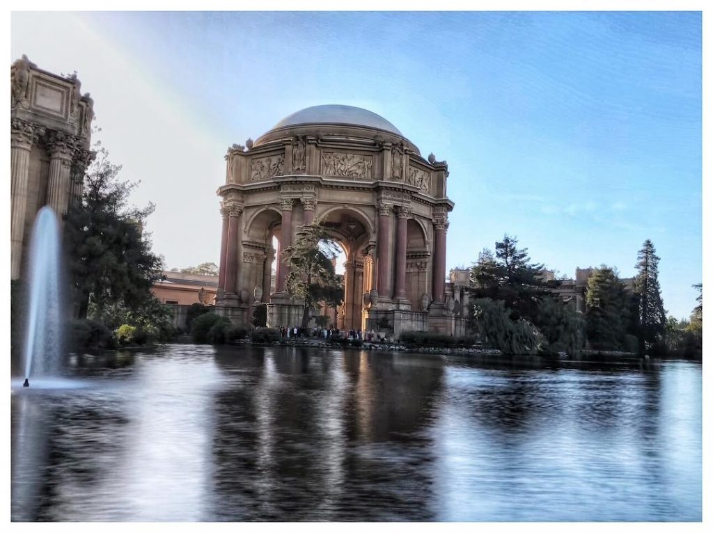 The Palace of Fine Arts in the Marina District of San Francisco, California, is…