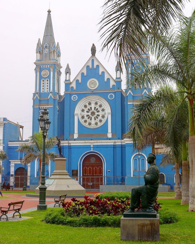 Although the sky is grey, the city is bursting with colour. Lima, Peru. .…