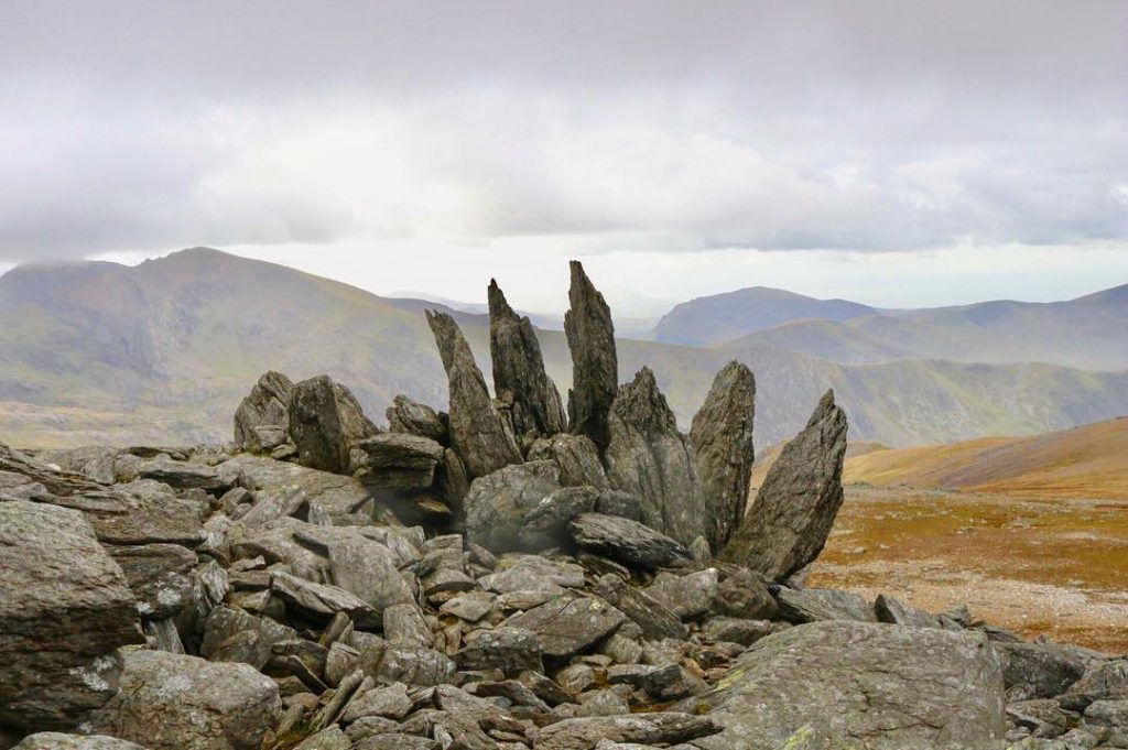 Crazy rock formations at the summit of Glyder Fawr, Snowdonia, Wales. . . .…
