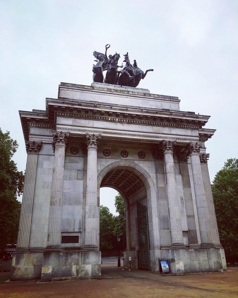 Grey day in London at the Wellington Arch, just outside of Hyde Park. Read&hellip;