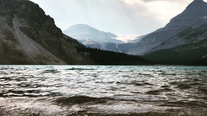 In awe of the majestic mountains and glaciers at Bow Lake. Read about travels&hellip;