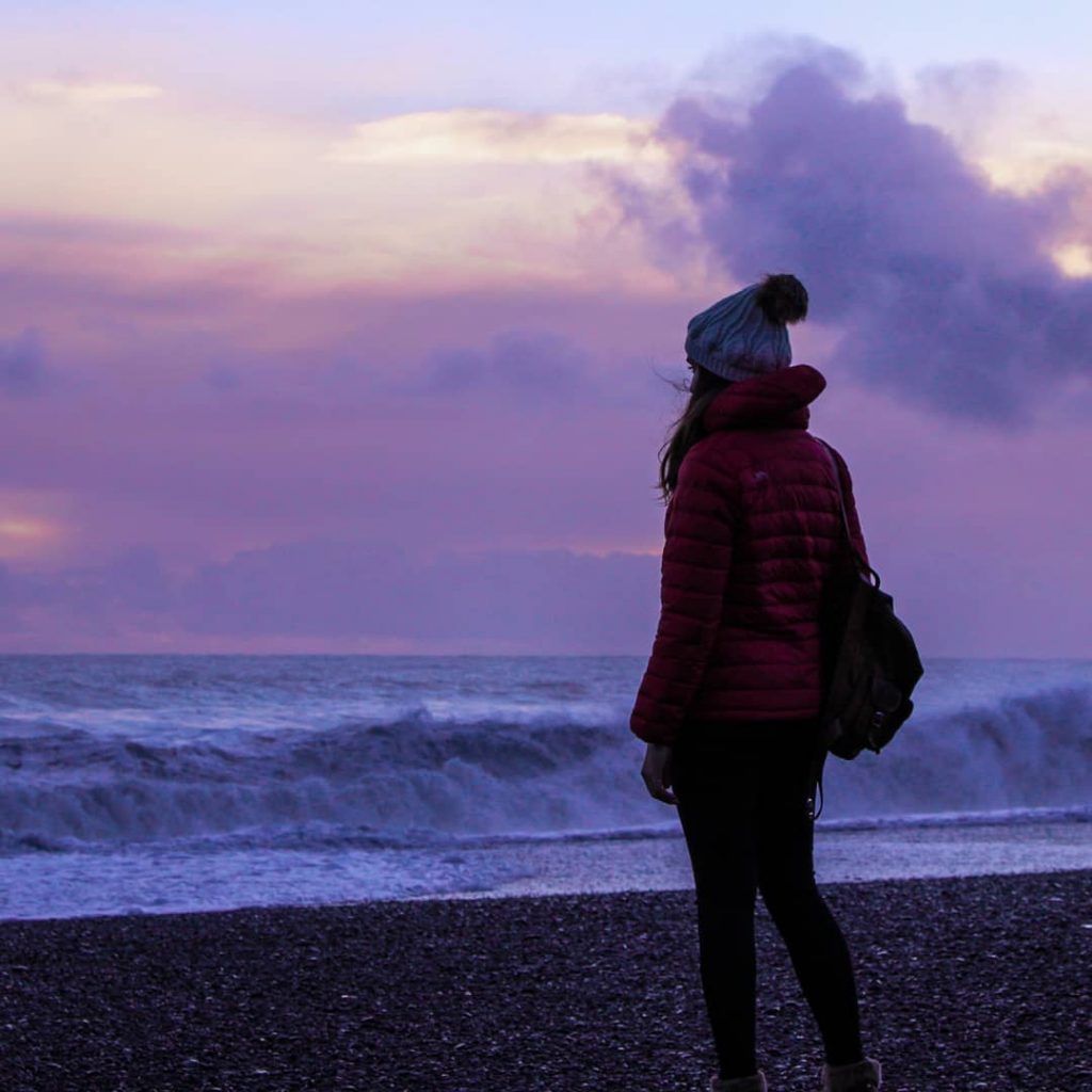 Sunset is my favorite colour ▫️ #reynisfjara or the #blacksandbeach is known for its&hellip;
