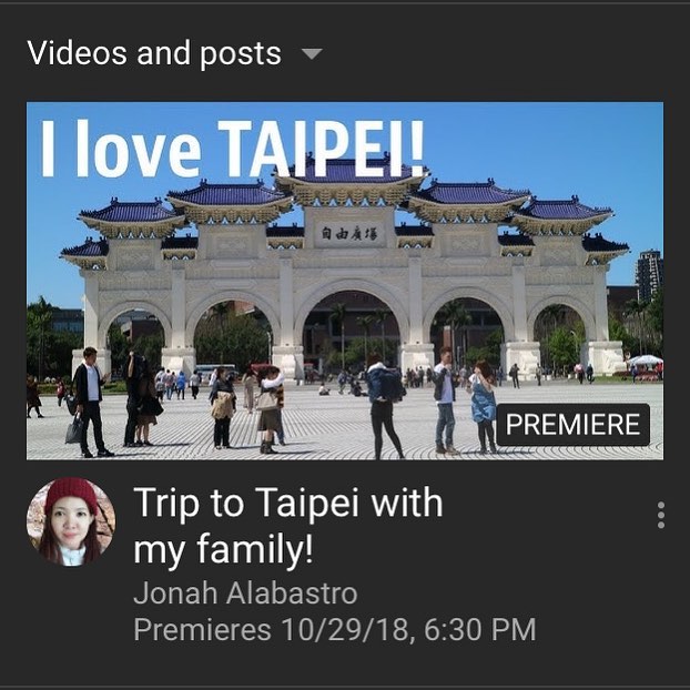 NEW VLOG! Trip to Taipei premiers tonight on @YouTube at 6:30 pm, Philippine time!&hellip;