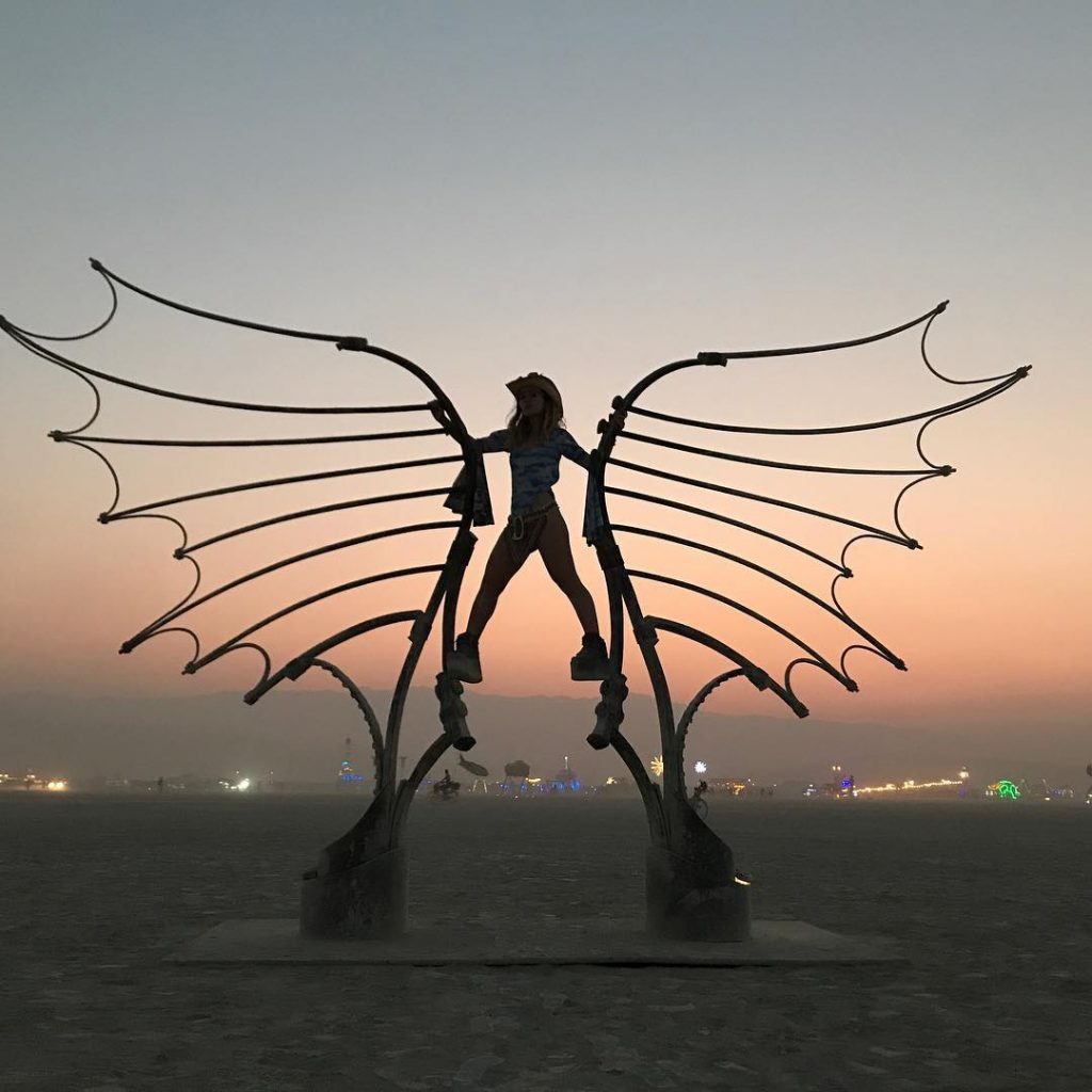 #nofilter just burningman ????. . . . . . . #burningman #burningman2017 #wings #sunset…