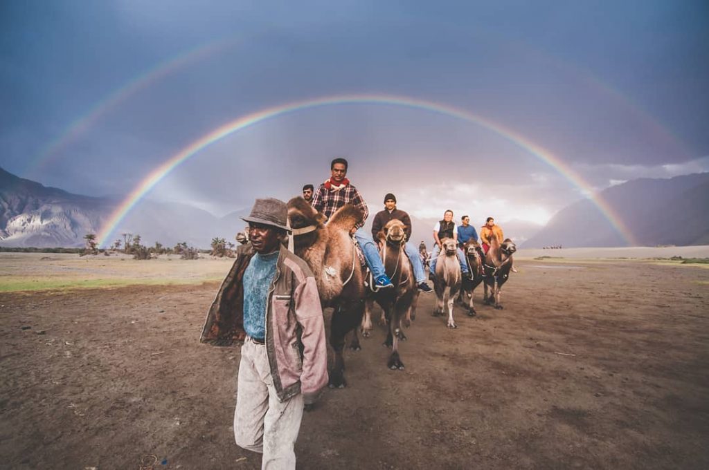 Double rainbow #2 Nubra valley ’18 #rainbow #doublerainbow #nubravalley #lehladakh #instapic #moodygrams #indiagram #indiatraveldiaries&hellip;