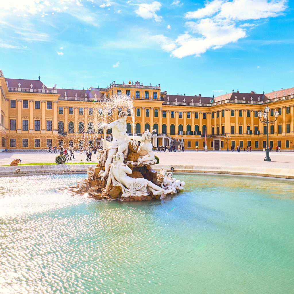 Originally painted in monochrome grey, this summer palace for Austrian emperors is now famous&hellip;