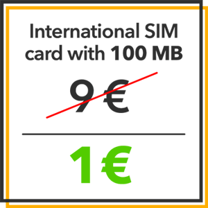 Black Friday - International SIM card with 100MB
