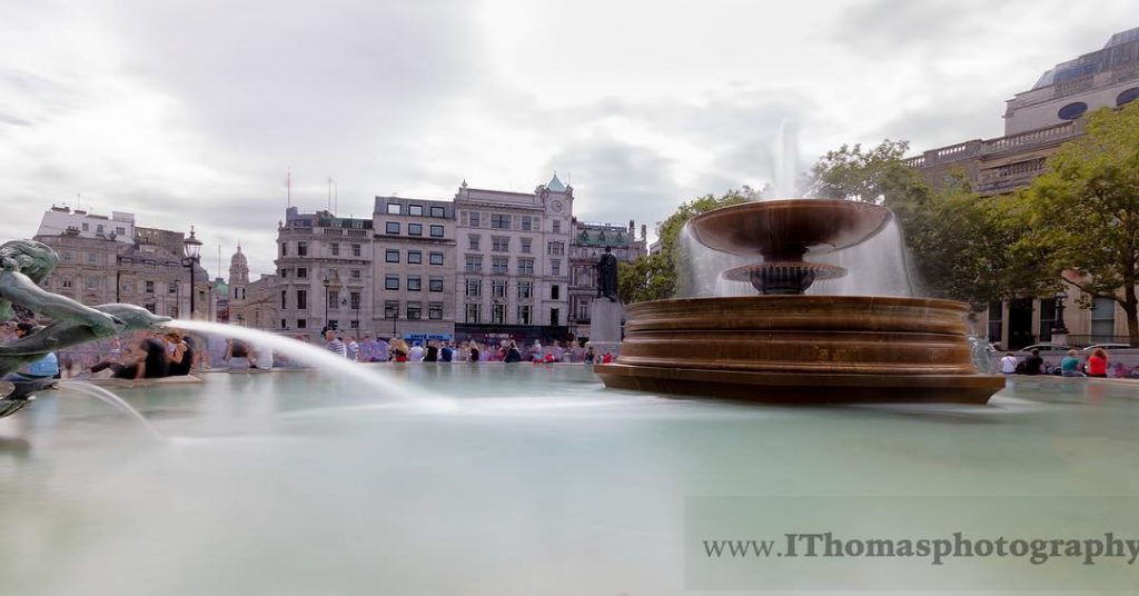 London, Trafalgar Square long exposure shot
