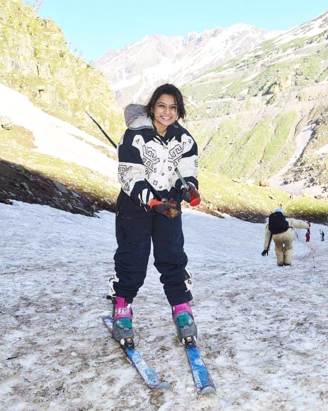 Pure Glee!!!! Not that I could balance at all on the slippery snow to&hellip;