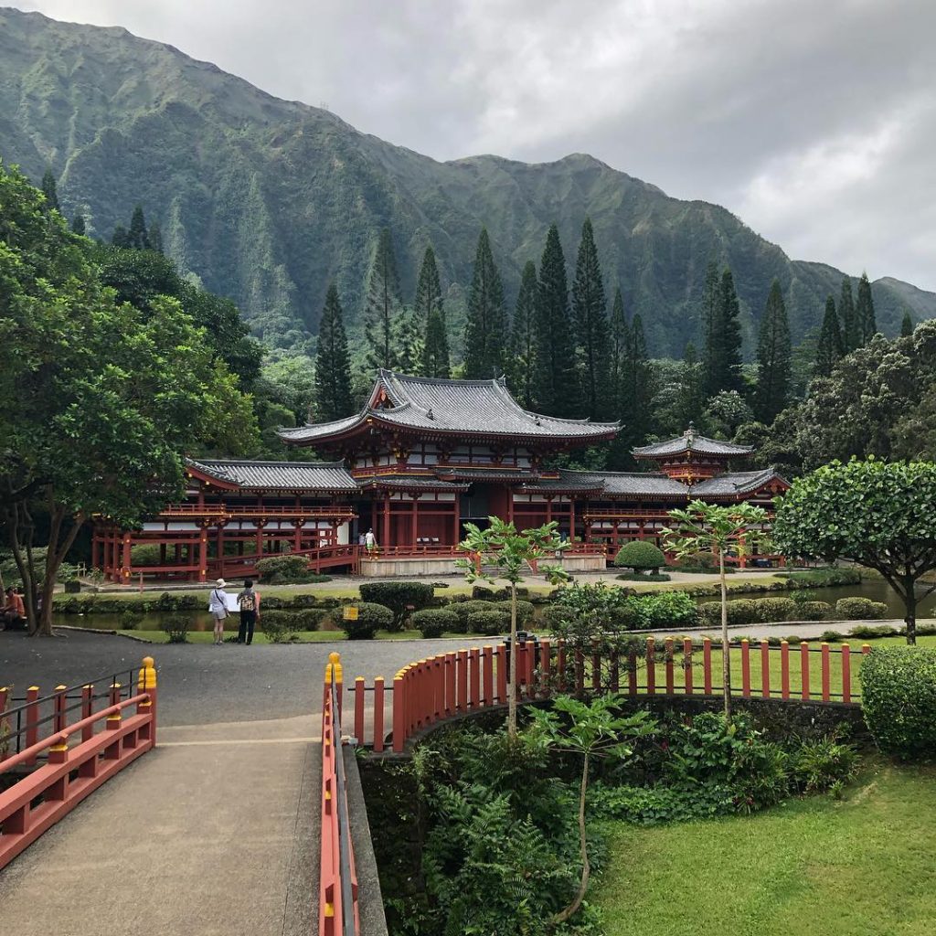 The Byodo-In Temple is a replica of a 950-year-old Buddhist place of worship in…