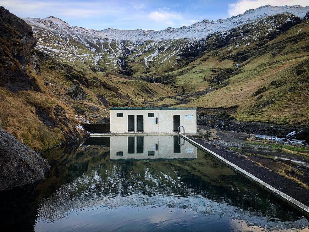 A public pool in the mountains of Iceland. SiEun and I had a lamb…