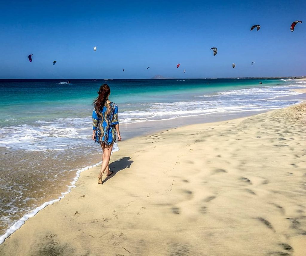 Enjoying a stroll along the most beautiful beach on Sal before leaving for the&hellip;