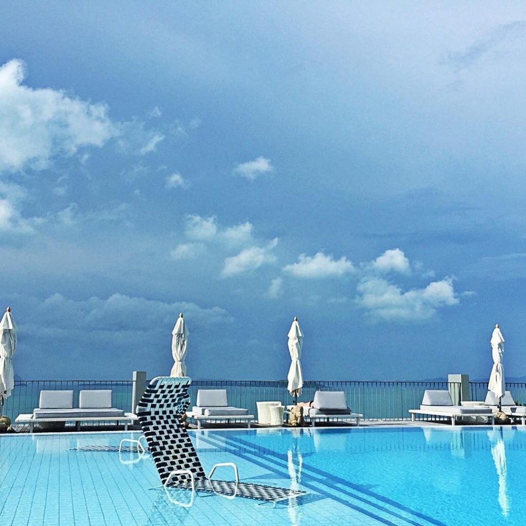 No wall painting is needed to accentuate what’s inside this resort