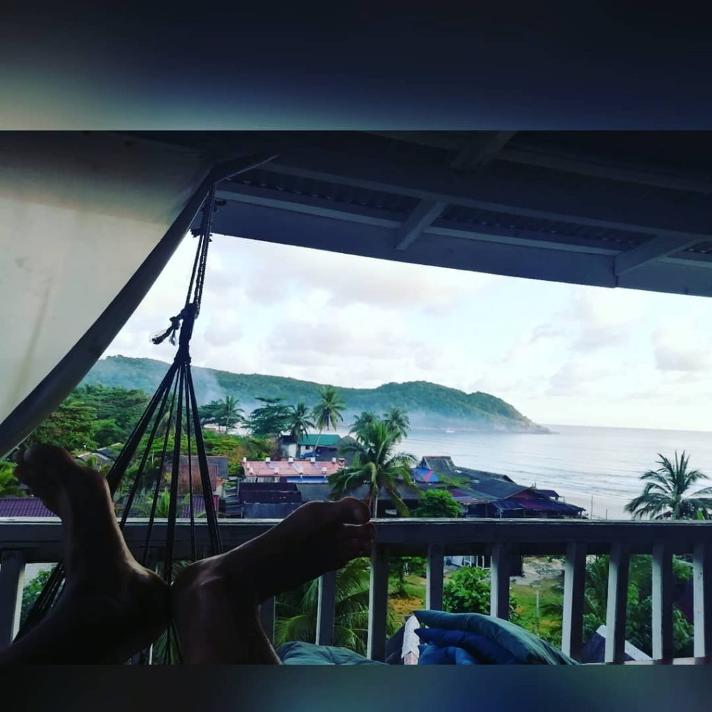 Making plans for the day after break fast. Keep it simple, a hammock and&hellip;