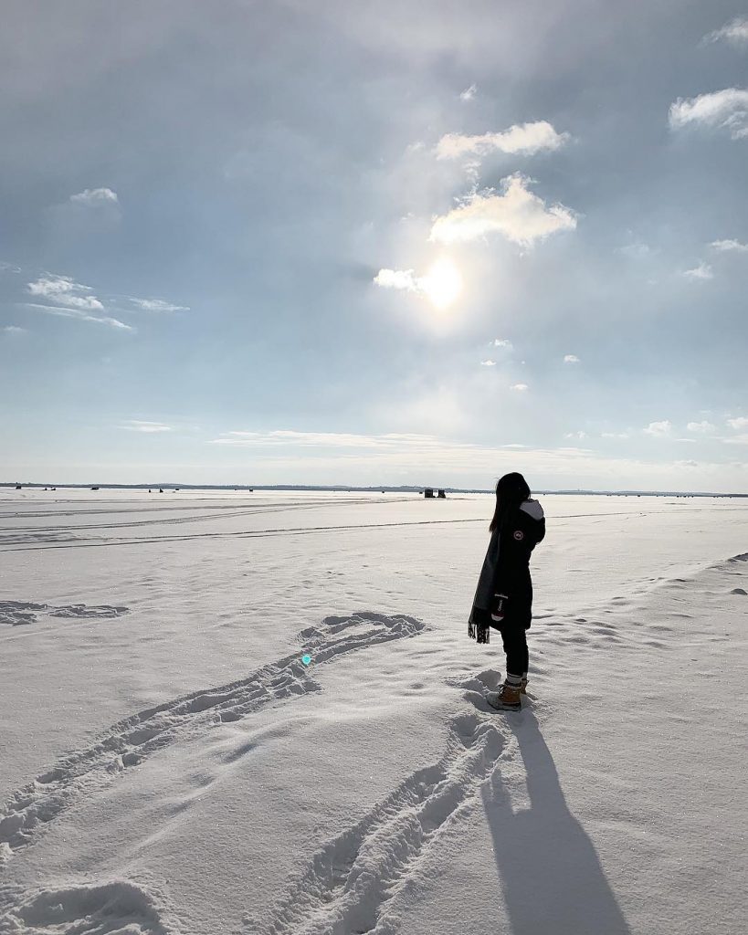 Snow much fun ️ : @crystalhungs . . . . . . #views #icefishing&hellip;