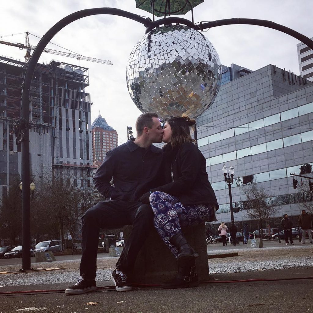 Lighting up my life . . #portlandlightfestival #portland #portlandwaterfront #portlandoregon #iamtb #coupletravelgoals #travelcouple #couplegoals&hellip;