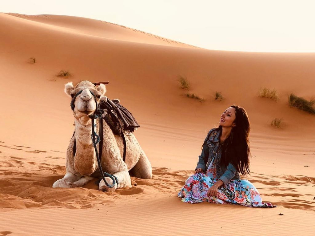 Early mornings in #sahara #morocco ???????? . . . #greatexperience #lovelytime #camel #merzouga #merzougadesert&hellip;