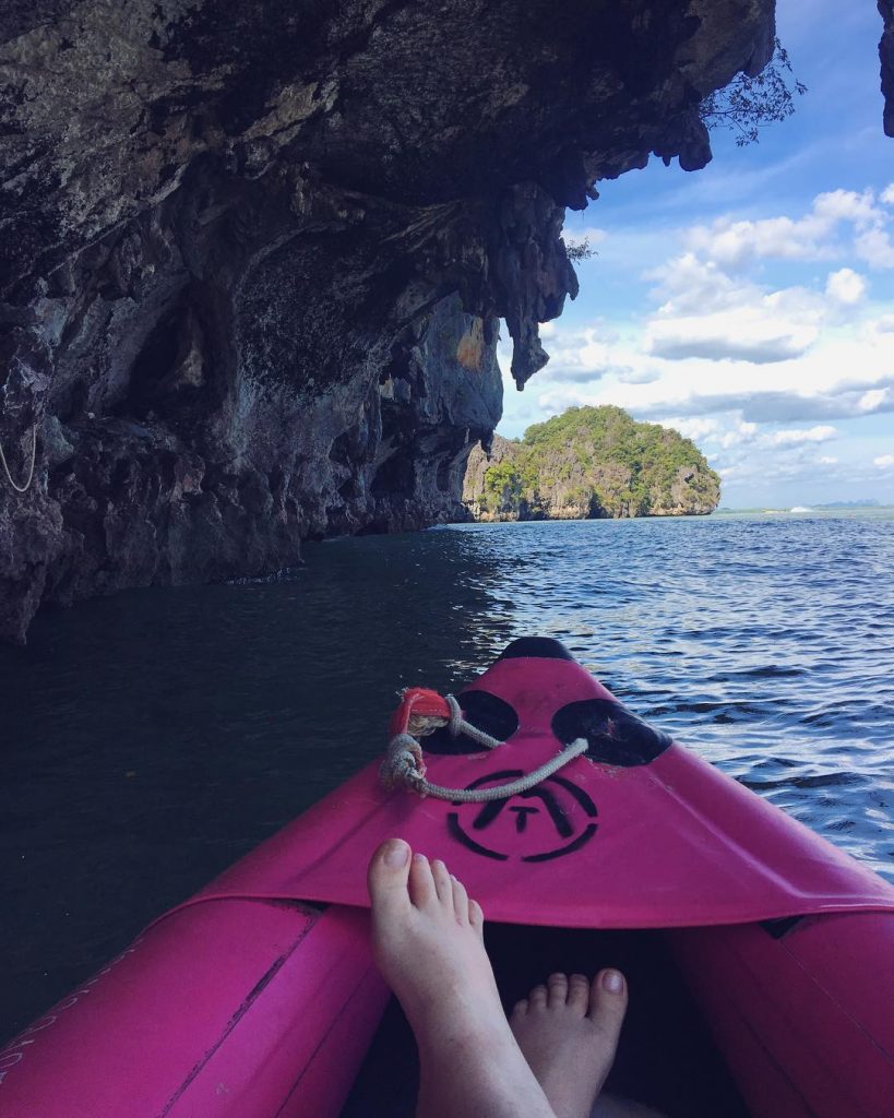 ‍️ #cayaking #sport #relax #fun #resting #chill #thailand #happy #asia #joy #krabi #pink #water…