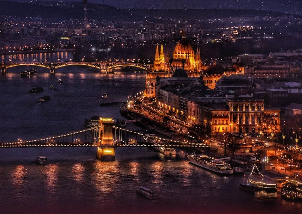 The amazing view from Gellert Hill . . . . #budapest #chainbridge #architecture #hungary&hellip;
