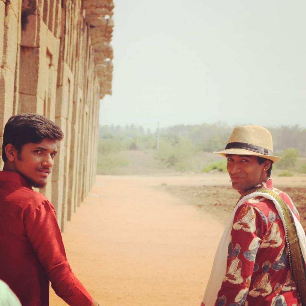 With my sweet buddy srinu, on my #workshop on lost #monuments and lost #city&hellip;